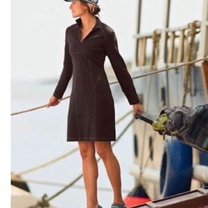 Athleta Cassidy black athletic sweater dress tunic Small Tall